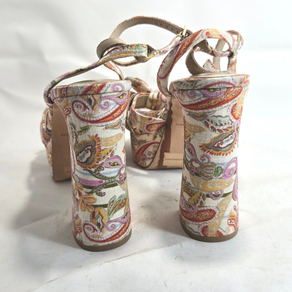 Antonio Melani Womens Paisley Bow Platform Sandals Fabric Dress Heels 10M - Picture 8 of 10